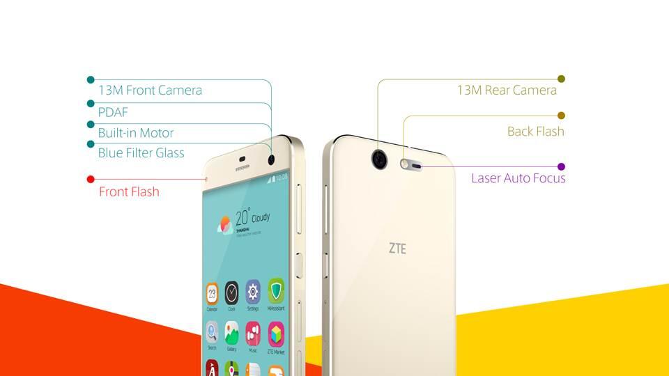 New!! ZTE Blade S7 13MP kamera depan berteknologi PDAF dan LED Flash
