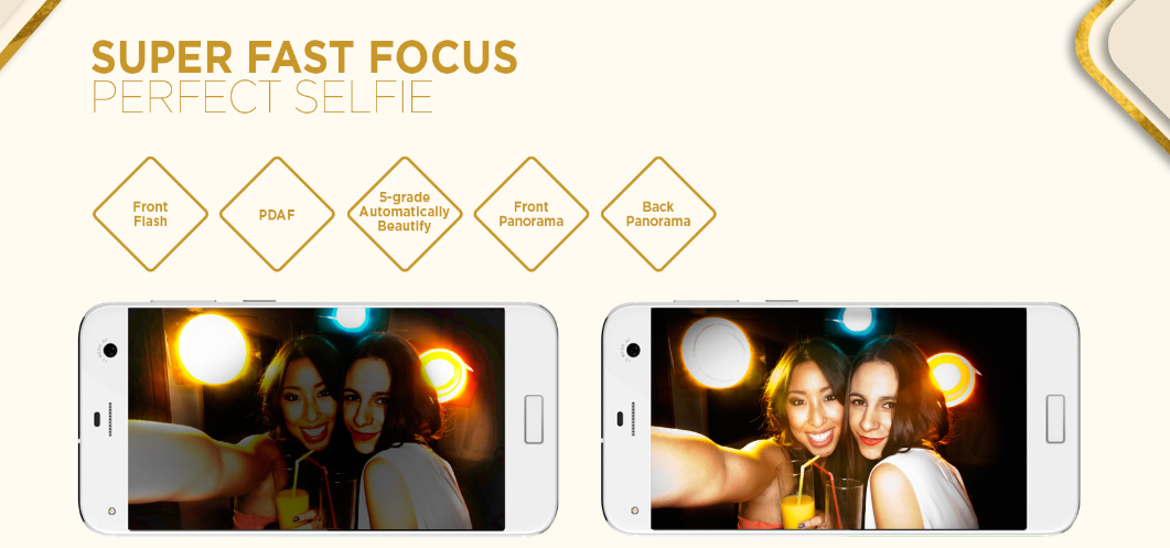 New!! ZTE Blade S7 13MP kamera depan berteknologi PDAF dan LED Flash