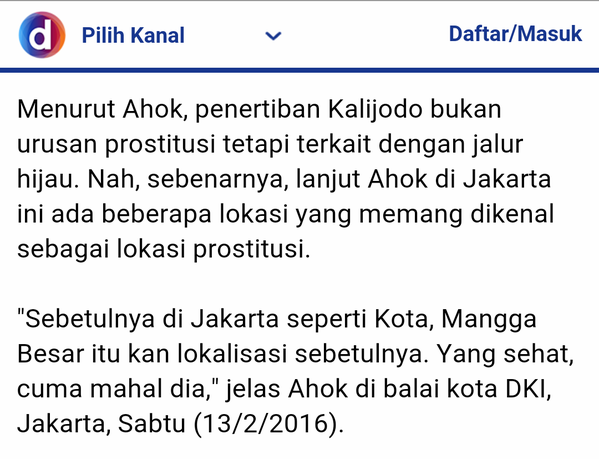  Ahok Berkilah yang "Kelas Bawah" Sebar Penyakit 