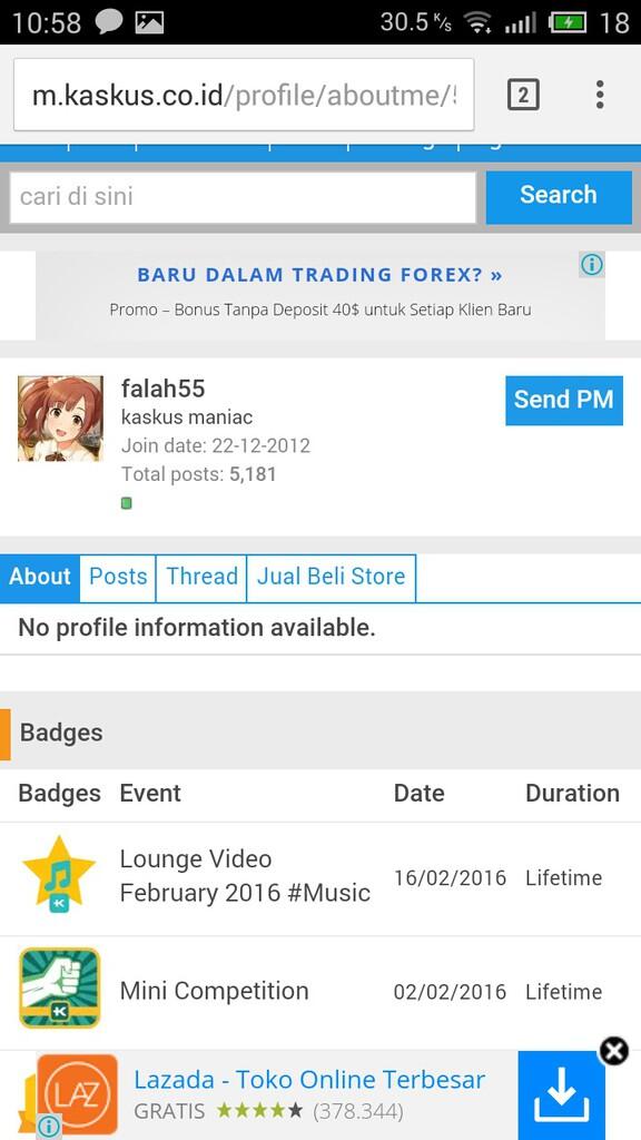 &#91;BERKAT&#93; Berita antokoplak, badge khusus dari lounge video