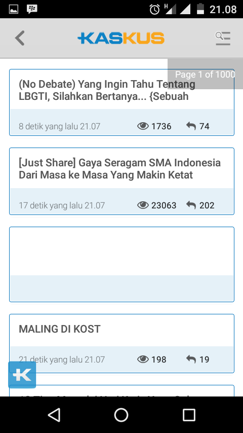 (Help) Tampilan kaskus di kaskus apl android error