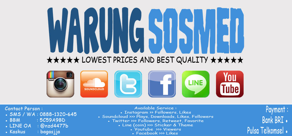 JASA TAMBAH LIKE, FOLLOWERS, COMMENT KOMEN, REVIEW FACEBOOK - WARUNG SOSMED