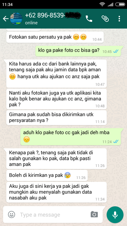(ASK) Memberikan Foto Kartu Kredit ke Marketing, Amankah?