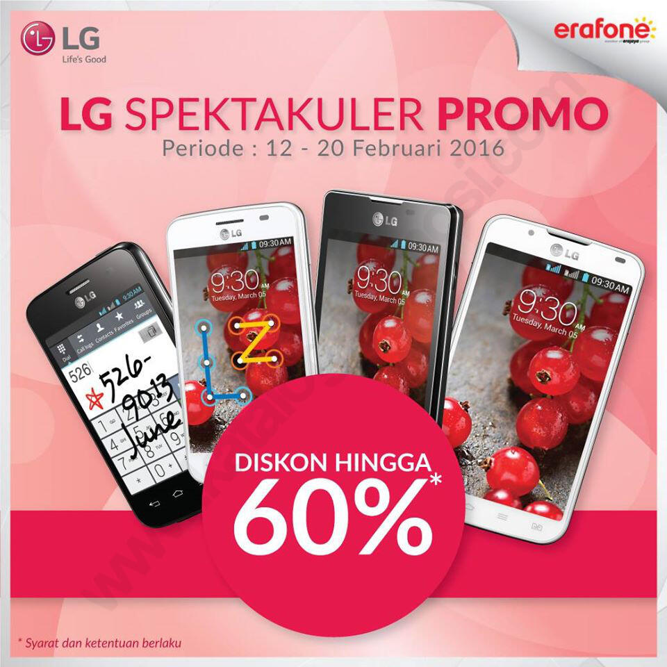 &#91;Diskon UP TO 60%&#93; Promo LG Spectacular! ERAFONE.COM ~20 Feb '16