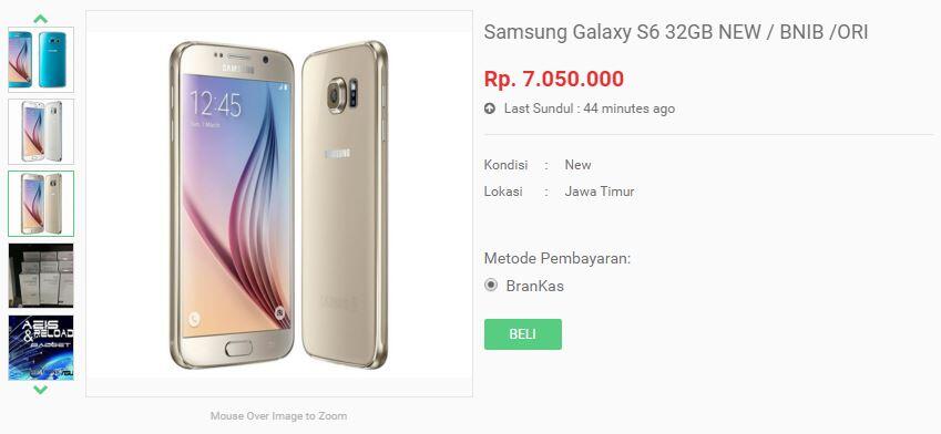 Samsung Galaxy S6, Kaskus Jual Beli Termurah gan! Buruan dah masup!