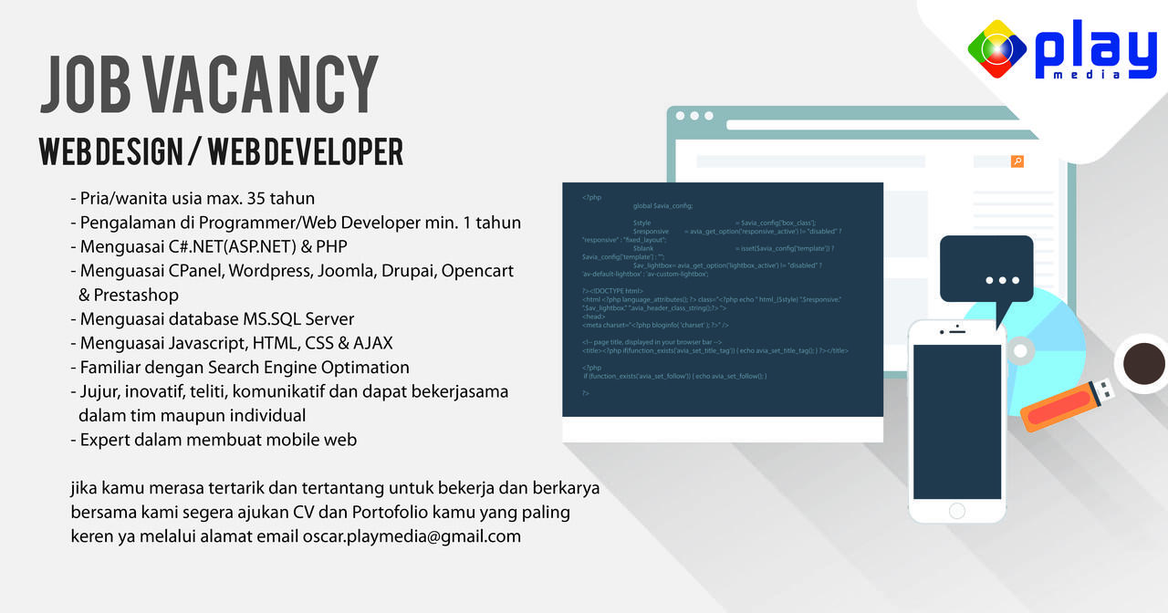 LOWONGAN KERJA WEB DEVELOPER