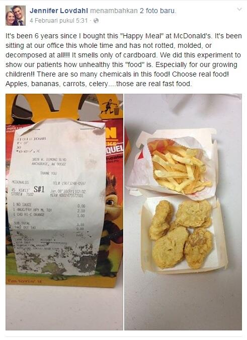 Disimpan 6 tahun, produk makanan McDonald's ini berubah mengerikan!