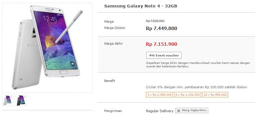 Samsung Galaxy Note 4: Termurah di Kaskus Jual Beli gan!