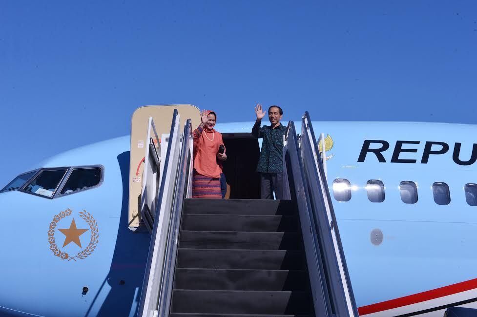 Iriana Jokowi Tampil Berhijab di Amerika Serikat