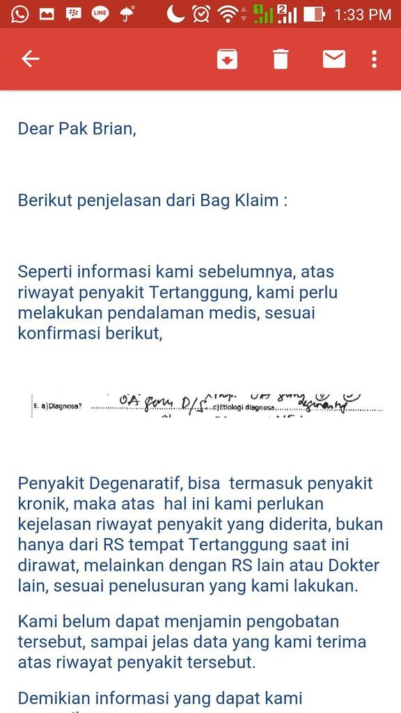 ASURANSI BARU FWD TIDAK MAU BAYAR KLAIM DENGAN ALASAN 