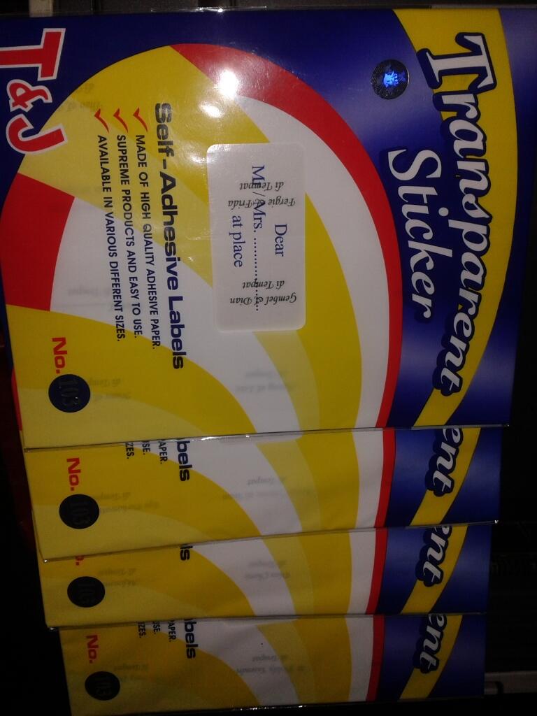 Jasa Ketik & Print Label Surat Undangan