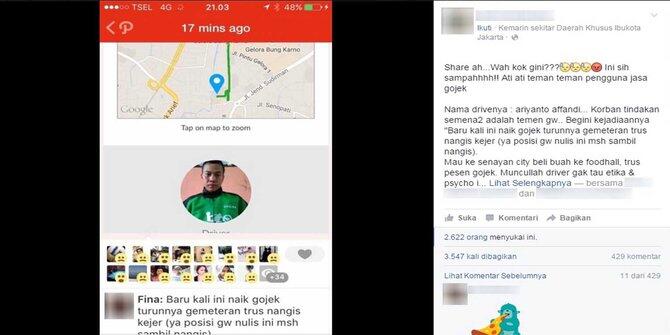 KASUS GOJEK LAGI : Sudah ugal-ugalan, driver GO-JEK ini bentak penumpangnya