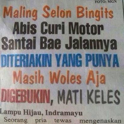 Refreshing: Kumpulan Foto Headline dan Berita Koran Paling Lucu (18+!!)