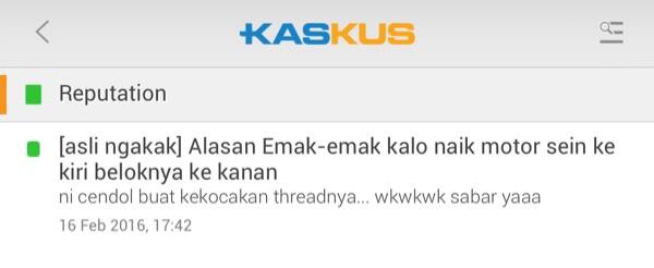 &#91;asli ngakak&#93; Alasan Emak-emak kalo naik motor sein ke kiri beloknya ke kanan