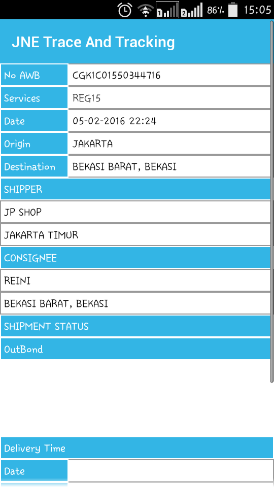 KECEWA KARENA PAKET JNE SAYA TIDAK JELAS KEBERADAANNYA DIMANA