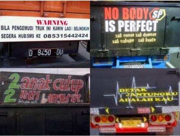 Kumpulan Tulisan di Truk yang Bikin Ngakak!