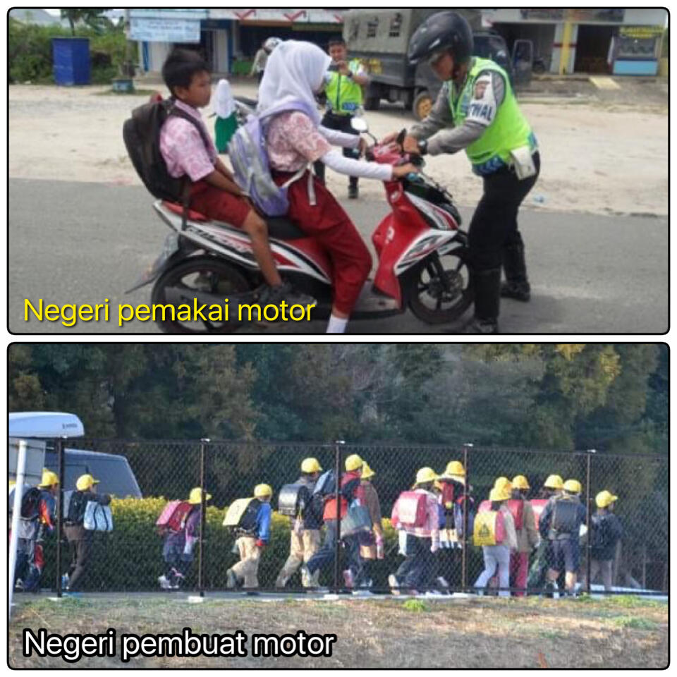 Siswa SD berangkat sekolah, SD Indonesia vs SD Jepang