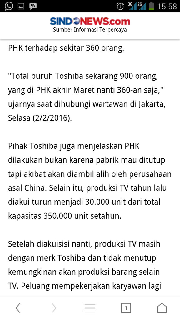 toshiba visual tidak bangkrut hanya diaukisi