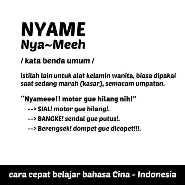 Bahasa Gaul Sehari-hari Orang Indo-Chinese