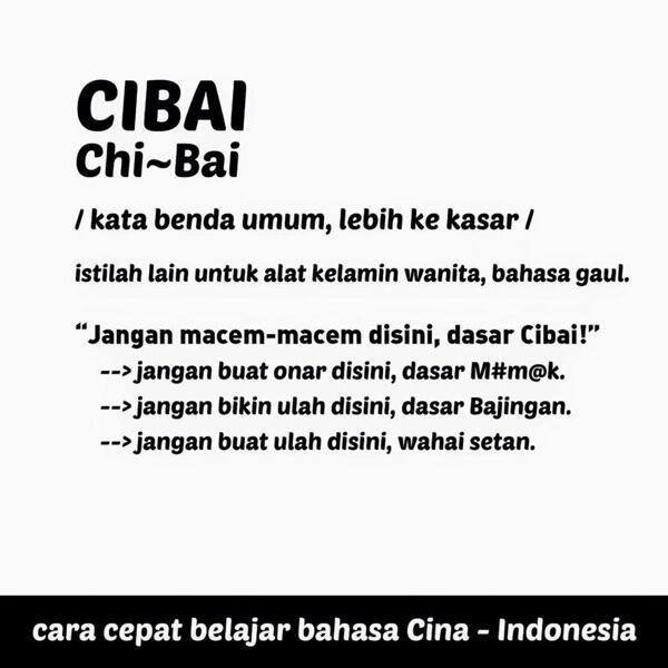 Bahasa Gaul Sehari-hari Orang Indo-Chinese