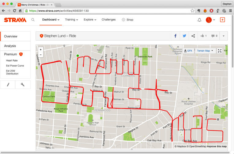 Stephen Lund, membuat sketsa dengan bermodal sepeda dan GPS