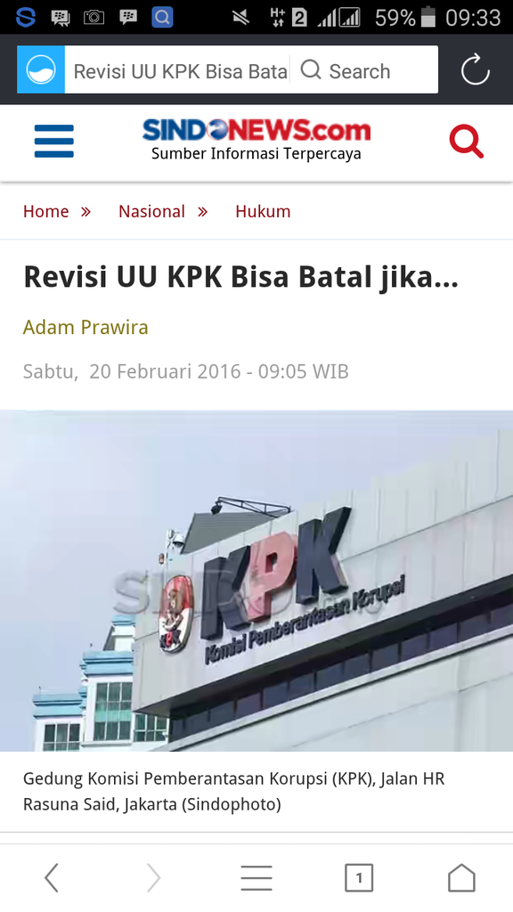Revisi UU KPK Bisa Batal jika...