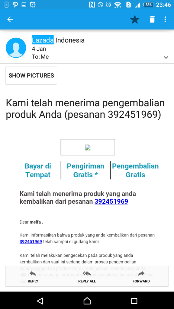 REFUND LAZADA TIDAK SESUAI DENGAN PERLINDUNGAN PEMBELI!!