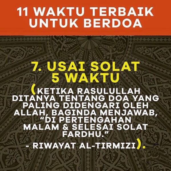 11 Waktu Terbaik Untuk Berdoa