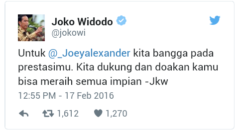 Meme Joy Alexander Sindir Agnes Monica.. Jokowi : Joy kami Bangga dgn Prestasimu..