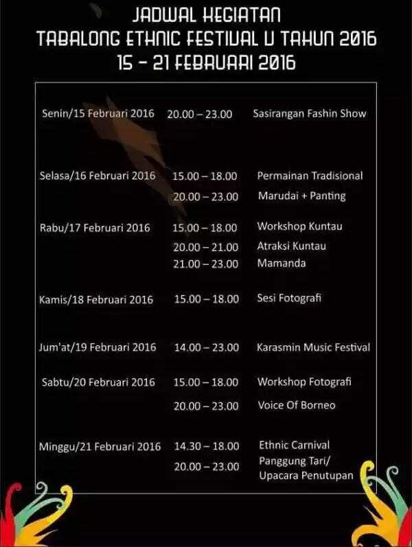 maha karya banua : TABALONG ETHNIC FESTIVAL 2016