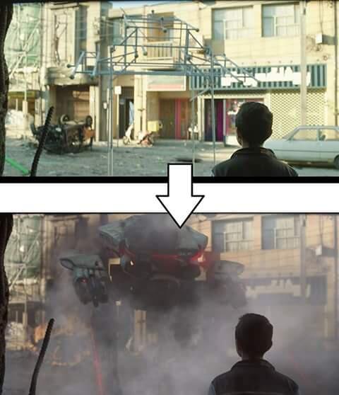 Gambar film Hollywood sebelum dan sesudah menggunakan CGI