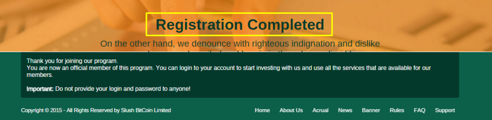 Registration complete