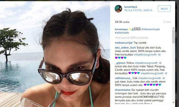 4K dilihat FOTO Luna Maya Berbikini Seksi di Bali..