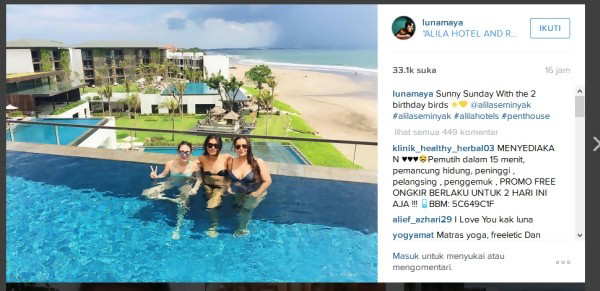 4K dilihat FOTO Luna Maya Berbikini Seksi di Bali..