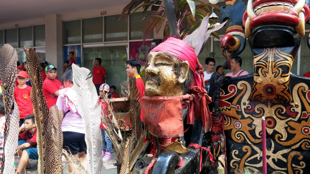 Mengerikan, ada potongan kepala manusia di acara Cap Go Meh !