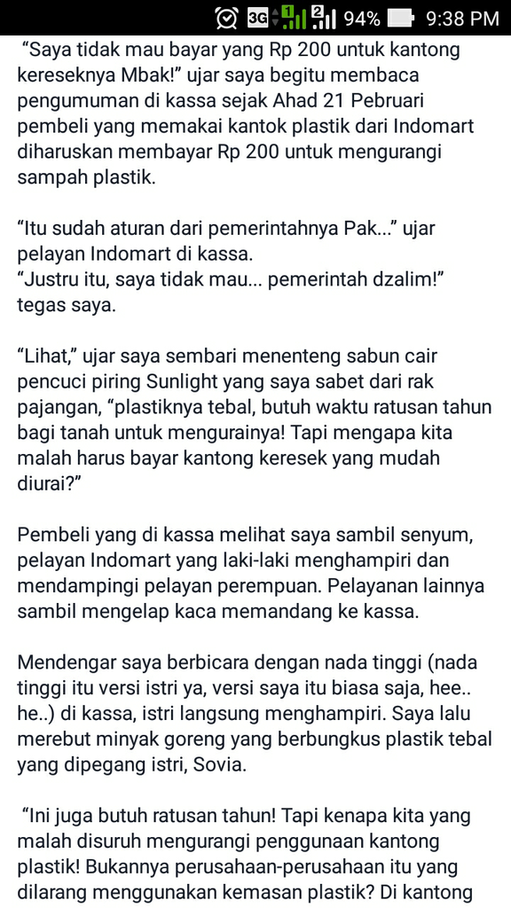 Konsistensi Aturan; Kantong Plastik Berbayar vs Kembalian Permen