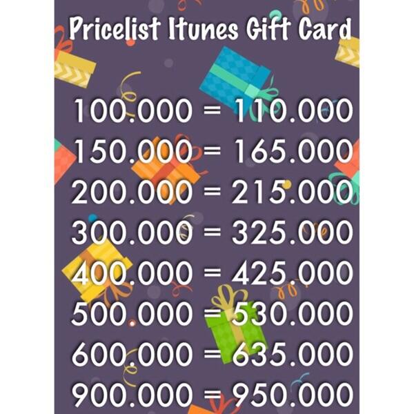 iTunes Gift Card Indo Harga Bagus