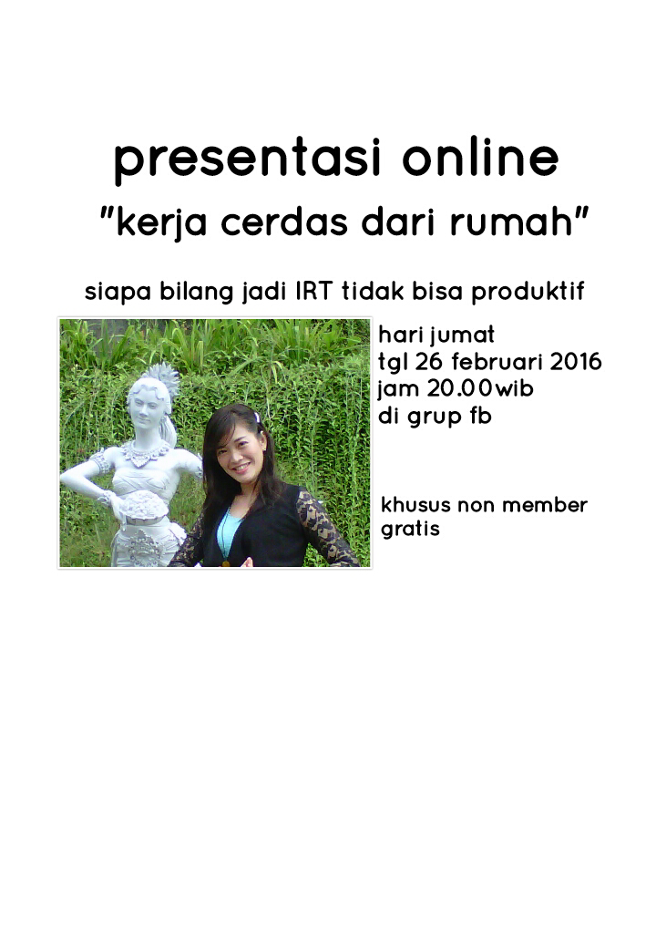 presentasi online " kerja cerdas dari rumah"