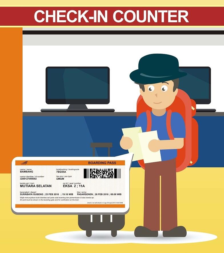 Terbaru, Sistem Check In dan Boarding Pass untuk Kereta Api