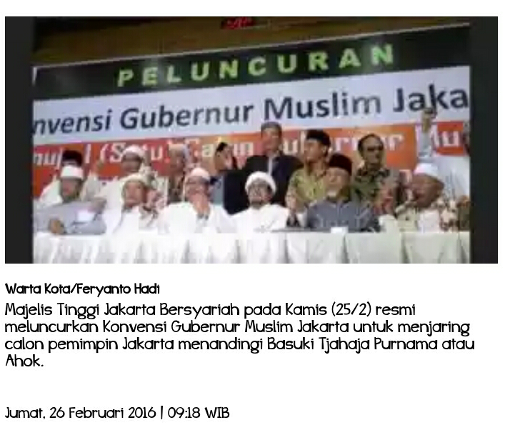 Habib Rizieq Jaring Bakal Cagub DKI untuk Lawan Ahok