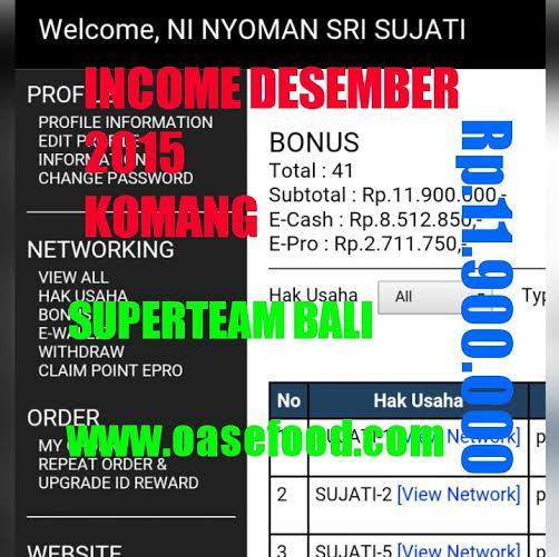 Peluang Bisnis MLM dengan produk OASEFOOD