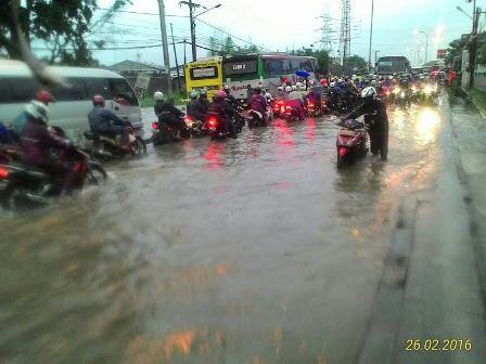Beberapa Ruas Jalan yang Tergenang Pagi Ini