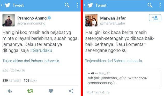 Pramono Anung Sindir Menteri Marwan yang Protes Ditinggal Pesawat Garuda