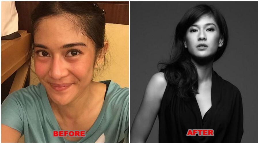 18 Wajah Artis Indonesia Sebelum dan Sesudah Make Up