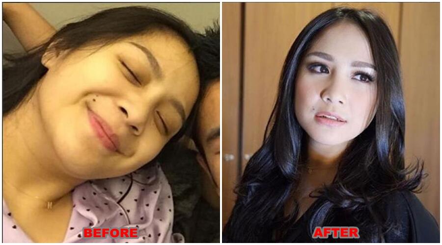 18 Wajah Artis Indonesia Sebelum dan Sesudah Make Up