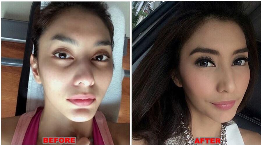 18 Wajah Artis Indonesia Sebelum dan Sesudah Make Up