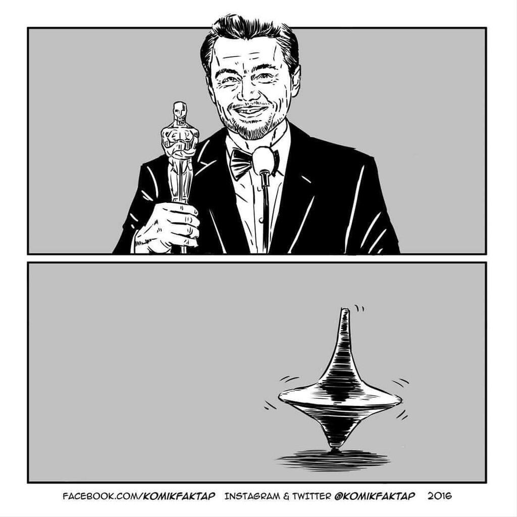 Leonardo DiCaprio menang piala Oscar, netizen menyambutnya dengan meme