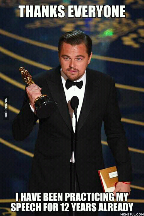 Leonardo DiCaprio menang piala Oscar, netizen menyambutnya dengan meme