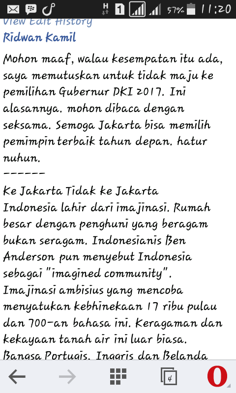 FIX, Ridwan Kamil Tidak Akan Maju Di Pilgub DKI 2017