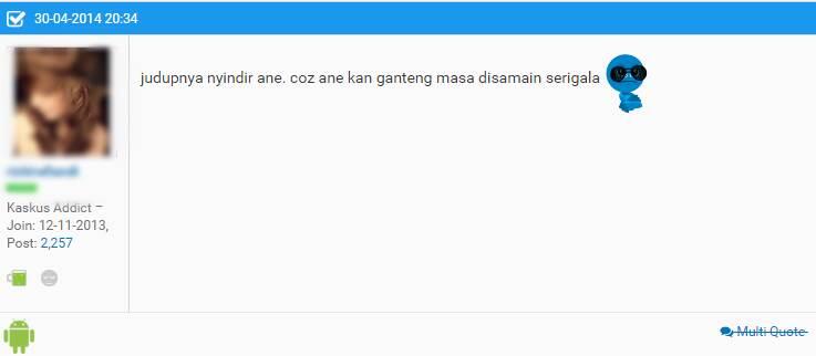 Komentar-komentar paling Ganteng Sekaskus Raya, Moga-moga agan ada di Dalem.